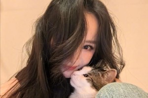 杨幂与小猫贴贴照片走红 展现温柔反差萌
